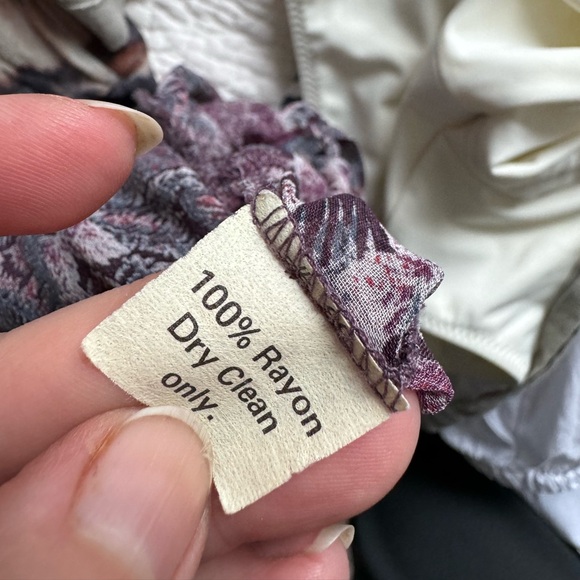 VTG C’est Moi women’s maxi rayon dress floral print Medium made in France - Picture 5 of 10